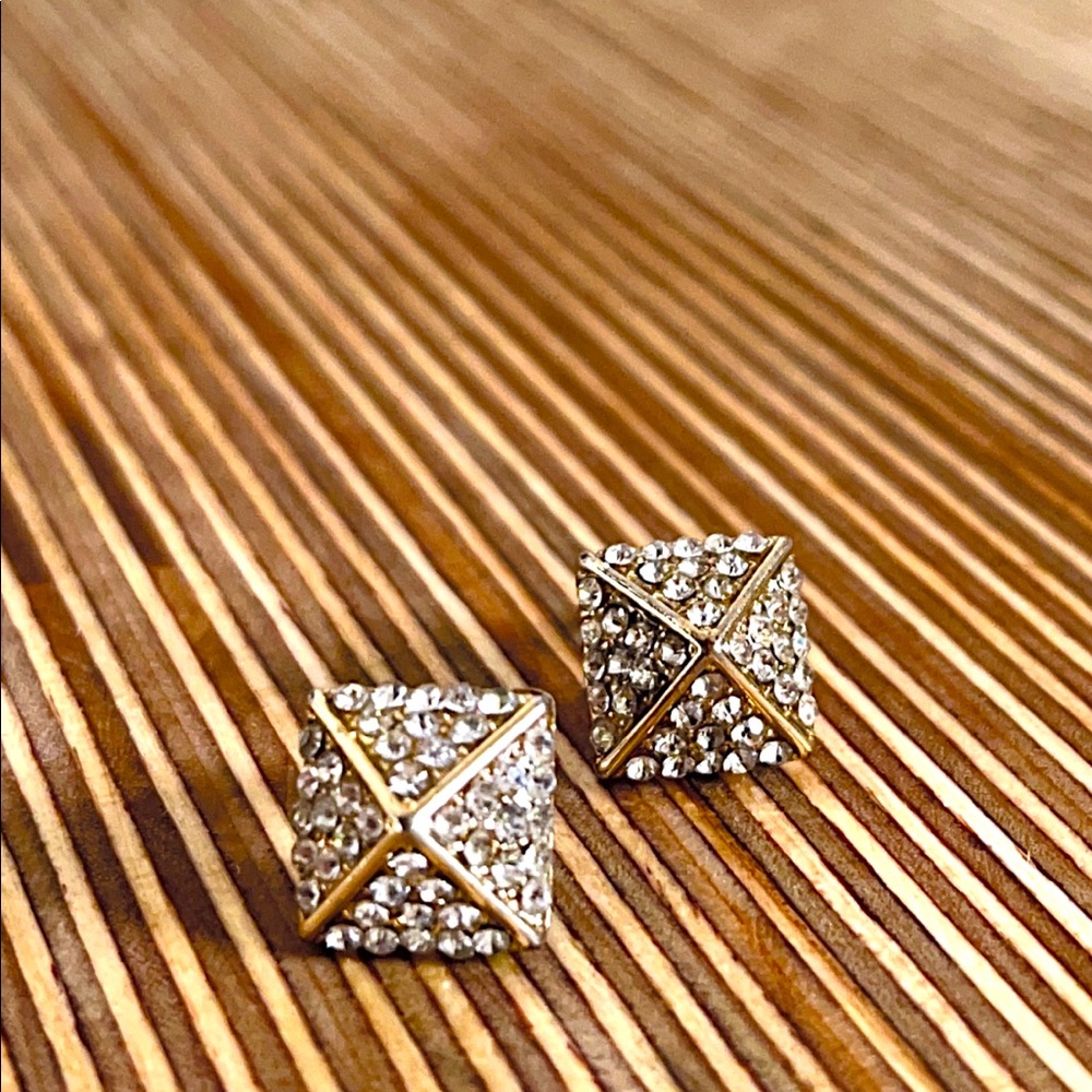 Rhinestone Square Stud Earrings ✨